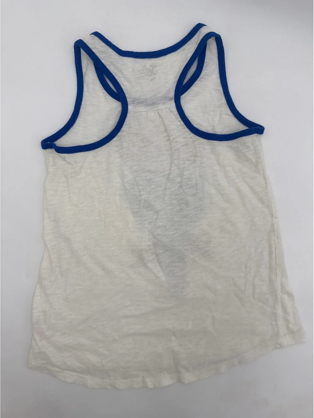 Justice Girls' 8 White Racerback Tank Top with Glitter Torch Graphic